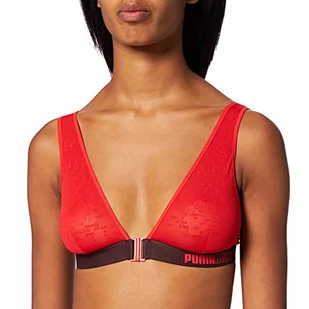 PUMA Damski biustonosz z siateczki, trójkątny, Red Combo., M - Biustonosze - miniaturka - grafika 1
