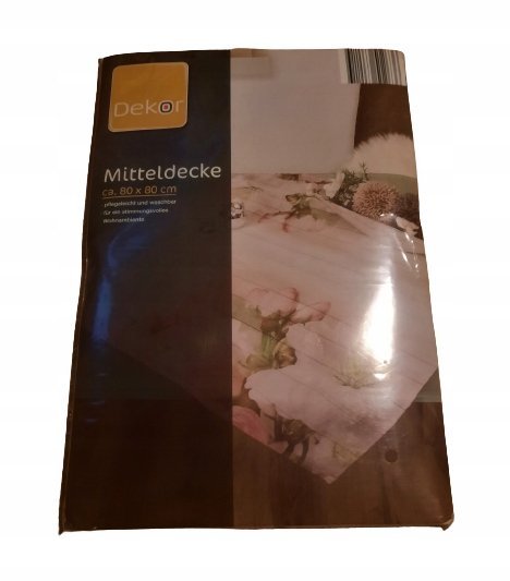 Obrus z nadrukiem w magnolie 80 x 80 cm Dekor