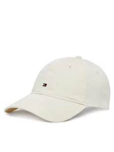 Tommy Hilfiger Czapka z daszkiem Essential Flag Soft Cap AW0AW17632 Écru - Czapki damskie - miniaturka - grafika 1