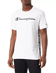 Champion Męski T-shirt American Tape Big Logo, biały, S - Koszulki męskie - miniaturka - grafika 1