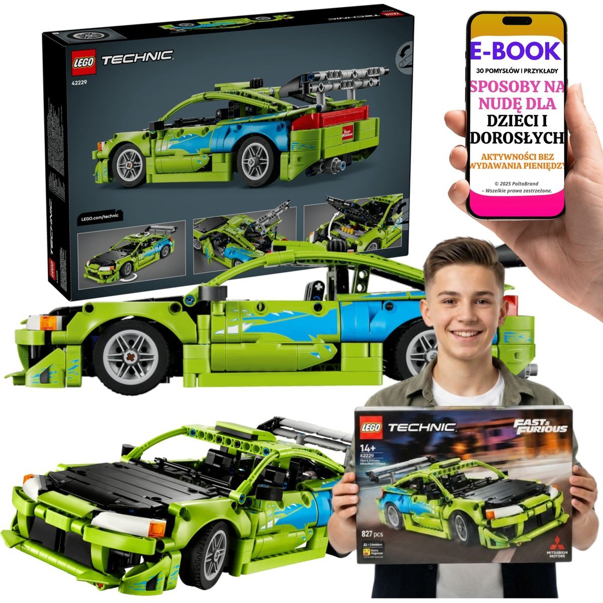 LEGO Technic Kultowe Auto z Filmu Szybcy i Wściekli (42229) + E-BOOK-3
