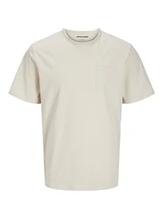 Jack & Jones Koszulka "Jake" w kolorze kremowym - Koszulki męskie - miniaturka - grafika 1