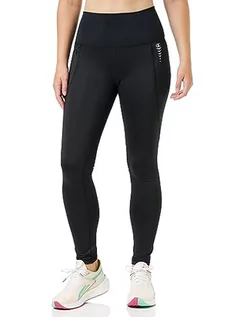 Spodnie sportowe damskie - Champion Athletic C-Tech W-Quick-Dry Stretch Poly-Jersey Compression Crop spodnie dresowe damskie, Czarny, S - grafika 1