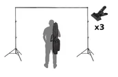 Tła fotograficzne - GlareOne Zestaw zawieszenia teł BS901AS z teleskopową poprzeczką oraz pokrowcem + klipsy - miniaturka - grafika 1