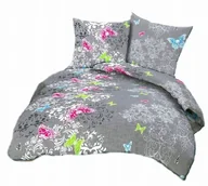 Pościel - pościel bawełna lux 220x220 + 2 poszewka B 251 motyle szare - miniaturka - grafika 1