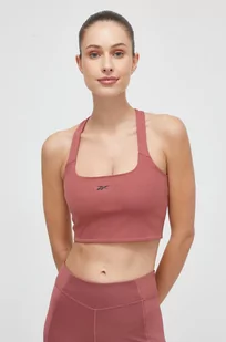 Reebok top do jogi kolor różowy - Koszulki sportowe damskie - miniaturka - grafika 1