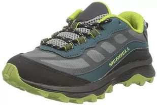 Merrell Unisex Kid's Moab Speed Low WTRPF Hiking Shoe, Głęboki zielony czarny, 40 EU - Buty dla chłopców - miniaturka - grafika 1