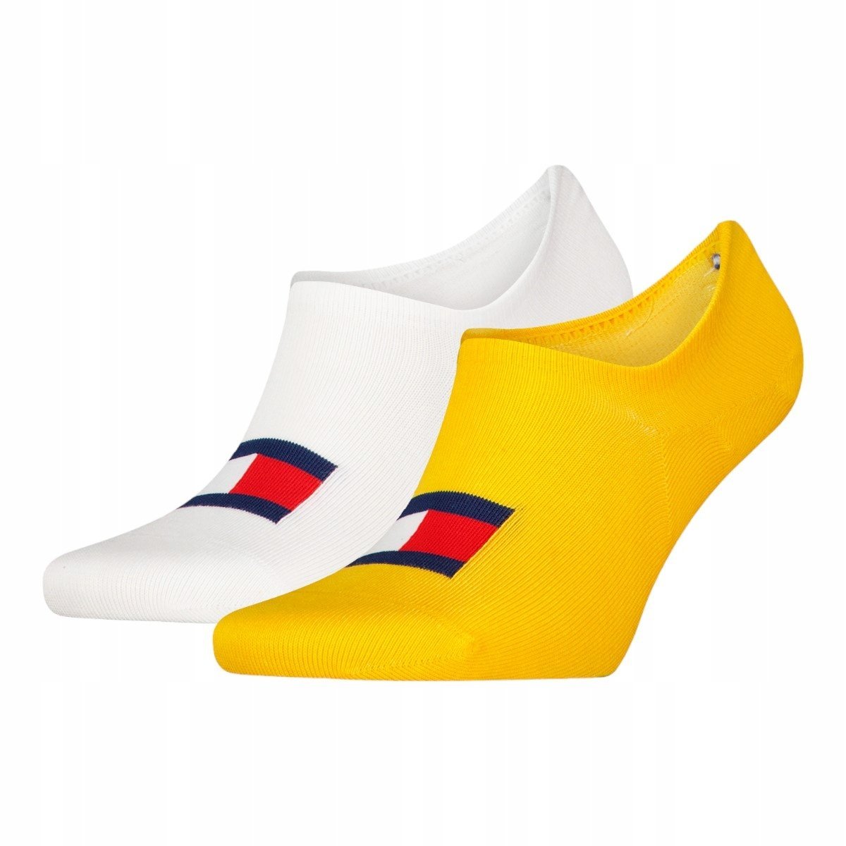 TOMMY HILFIGER SKARPETY SKARPETKI STOPKI 2P BIAŁE/ŻÓŁTE r.43-46