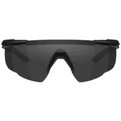 Okulary sportowe - Okulary Wiley X Saber Advanced 317 smoke / clear, czarne oprawki - miniaturka - grafika 1