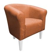 Fotele - ATOS Fotel Milo AL8 olcha orange nogi 20 białe - miniaturka - grafika 1