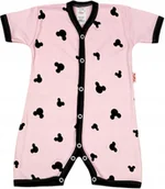 Pajacyki dla niemowląt - PAJAC KRÓTKI rękaw rampers , Myszka RÓŻ 56 KLEKLE - miniaturka - grafika 1