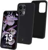Etui i futerały do telefonów - Bizon Silikonowe etui Soft Case do Oppo Reno13 Pro, czarne - miniaturka - grafika 1