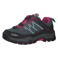 Buty dla chłopców - CMP Kids Rigel Low Trekking Shoes WP, buty unisex dla dzieci i młodzieży, fluorescencyjny zielony fioletowy, 28 EU - miniaturka - grafika 1