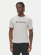 Koszulki męskie - Columbia T-Shirt CSC Basic Logo EM2180 Szary Regular Fit - miniaturka - grafika 1