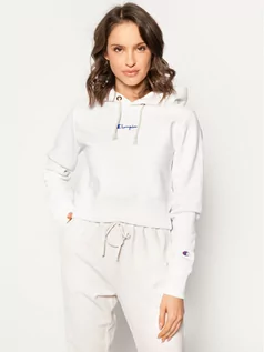 Bluzy damskie - Champion Bluza Reverse Weave 112691 Biały Regular Fit - grafika 1