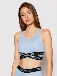 Biustonosze - Calvin Klein Performance Biustonosz sportowy Medium Support Sports 00GWT1K137 Niebieski - grafika 1