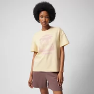 Koszulki sportowe damskie - Damski t-shirt z nadrukiem Outhorn OTHWSS24TTSHF1484 - żółty - miniaturka - grafika 1