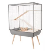 Klatki dla gryzoni - Zolux Klatka Neo Cosy dla dużych gryzoni H80 szara - miniaturka - grafika 1