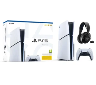 Sony PlayStation 5 Slim D Chassis PS5 1TB z napędem + słuchawki bezprzewodowe SteelSeries Arctis Nova 5P Czarny - Konsole Playstation - miniaturka - grafika 1
