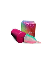 Kubeczki menstruacyjne - Yuuki Yuuki, Rainbow Line, kubeczek menstruacyjny i pojemnik do dezynfekcji, rozmiar S - miniaturka - grafika 1