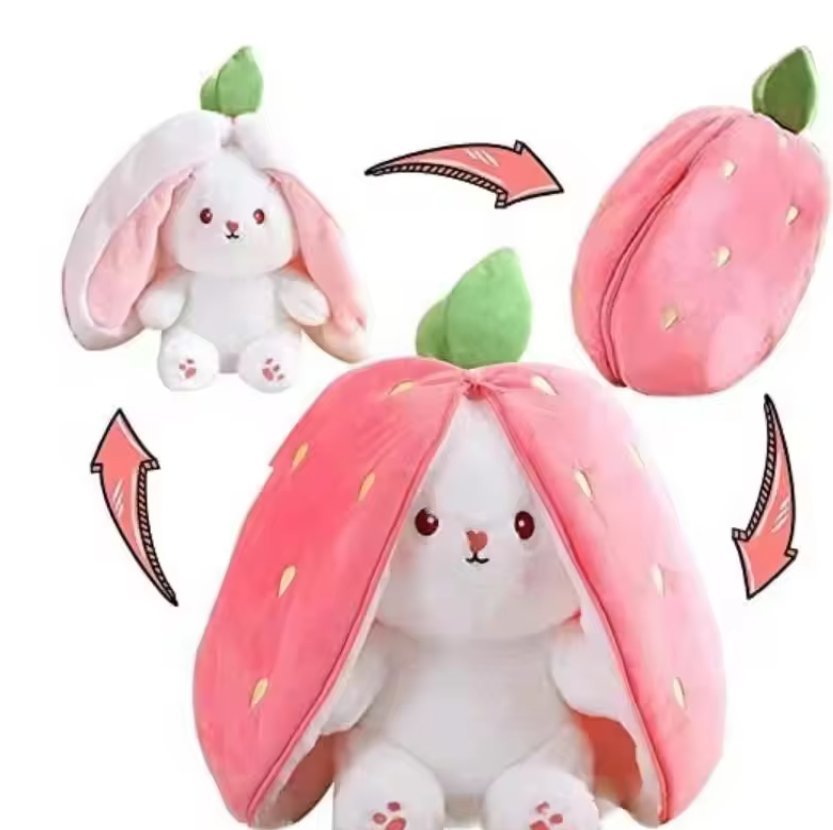 MASKOTKA KRÓLIK TRUSKAWKA PRZYTULANKA 50cm