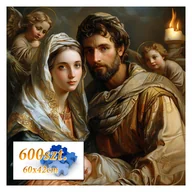 Puzzle - Puzzle Święta Rodzina 600 elem. 42x60cm Boże Narodzenie Jezus Maryja nr 1 - miniaturka - grafika 1