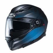 Kaski motocyklowe - HJC Helmets Męski kask motocyklowy, czarny/niebieski, rozmiar S - miniaturka - grafika 1
