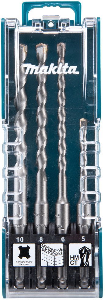 Makita SDS-PLUS TCT DRILL BIT SET 4-PCS