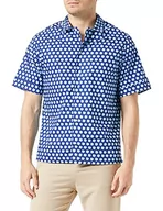 Koszule męskie - United Colors of Benetton Koszula męska, Niebieski a wzorzysty 77u, M - miniaturka - grafika 1