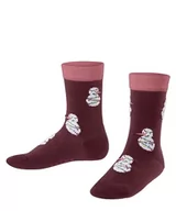 Śniegowce damskie - FALKE Unisex Dziecięce Śmieszne śniegowce bawełna półwysoka ze wzorem 1 para skarpet, czerwony (Ruby 8830), 31-34 - miniaturka - grafika 1
