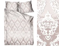 Pościel - Pościel satynowa 200x220 Gold line Vivien elegancka beżowa - miniaturka - grafika 1