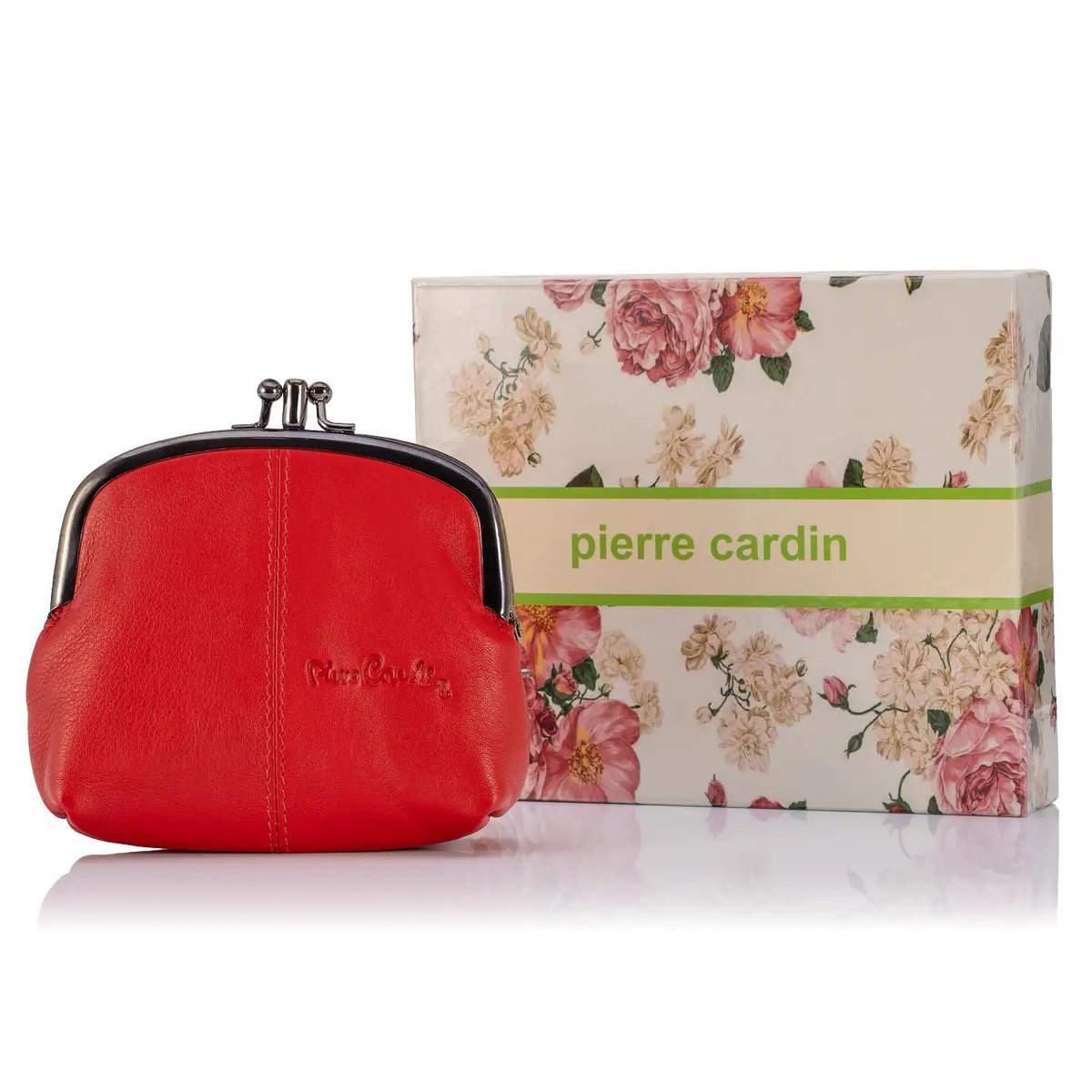 Skórzana podwójna bilonówka Pierre Cardin na bigiel