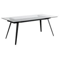 Stoły - Actona Stół Obiadowy Szklany Blat Molle 75X180X90 Czarny+ Szkło - miniaturka - grafika 1