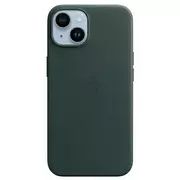 Etui i futerały do telefonów - Etui Apple MPPA3ZM/A do iPhone 14 Plus 6,7" zielony/forest green Leather Case MagSafe - miniaturka - grafika 1