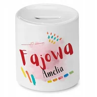 Skarbonki - Skarbonka dla Amelii na Urodziny Idealny Prezent z Nadrukiem ze Zdjęciem + Opakowanie na prezent (wzór 02) - miniaturka - grafika 1