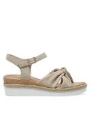 Espadryle damskie - Clara Barson Espadryle ALIA WS2189-30 Beżowy - miniaturka - grafika 1