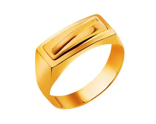 Złoty pierścionek - sygnet - Sygnety - miniaturka - grafika 1