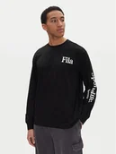 Koszulki męskie - Fila Longsleeve Laon FAM0904 Czarny Oversize - miniaturka - grafika 1