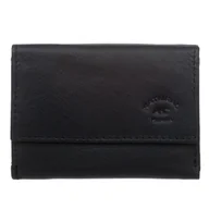 Portfele - Mały Portfel Męski RFiD Skórzany Natural Brand Czarny - miniaturka - grafika 1