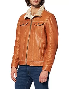 Freaky Nation Męska kurtka skórzana Niels-FN, wielbłądzi, XL - Kurtki męskie - miniaturka - grafika 1