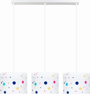 Solar Lampa wisząca do pokoju dziecięcego 3płomienna kolorowe kropki - Lampy sufitowe - miniaturka - grafika 1