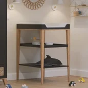 Przewijaki - Przewijak Wolnostojący czarny rattanowy Onyx Nami - miniaturka - grafika 1