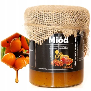 MIÓD Z Rokitnikiem 410g Nektarowy Kremowany Polskie Pasieki Polski Rokitnik - Miód - miniaturka - grafika 1