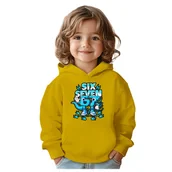 Bluzy dla dziewczynek - BLUZA DZIECIĘCA Z KAPTUREM 67 SIX SEVEN KLOCKI VIRAL 122-128 PREZENT - miniaturka - grafika 1