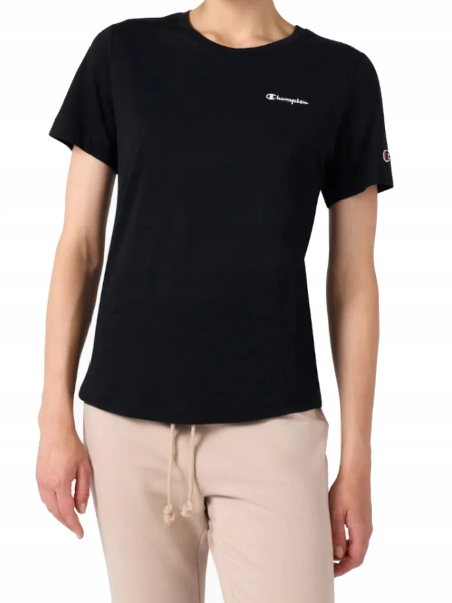 KOSZULKA damska CHAMPION 118408-KK001 bawełna sportowa czarna XL