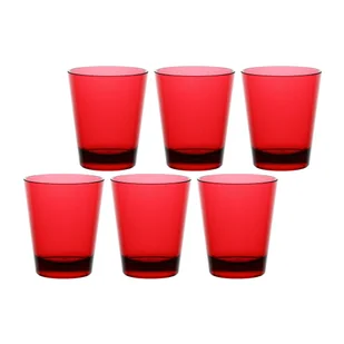 ROSE&TULIPANI FIABA Zestaw 6 akrylowych szklanek 440 ml, czerwony - Szklanki - miniaturka - grafika 1
