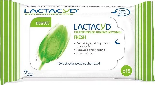 GlaxoSmithKline Femina Lactacyd FRESH chusteczki DO HIGIENY INTYMNEJ 15SZT