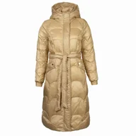 Kurtki damskie - Kurtka damska zimowa z naturalnego puchu długa z kapturem LUGANO roz. XL - miniaturka - grafika 1