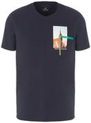 Koszulki męskie - Armani Exchange Męski t-shirt Slim Fit V-Neck Empire State Graphic Logo Tee T-Shirt, grantowy, S - miniaturka - grafika 1