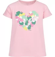 Bluzki dla dziewczynek - T-shirt z krótkim rękawem dla dziewczynki, z sercem, różowy 9-13 lat - miniaturka - grafika 1